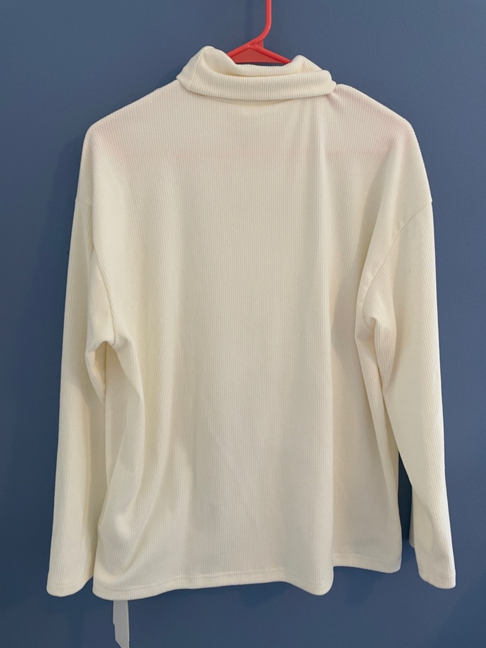Women’s Cream Turtleneck Long-Sleeve Top